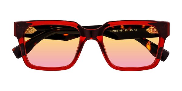 Front of Nimble in Wine/Tortoise