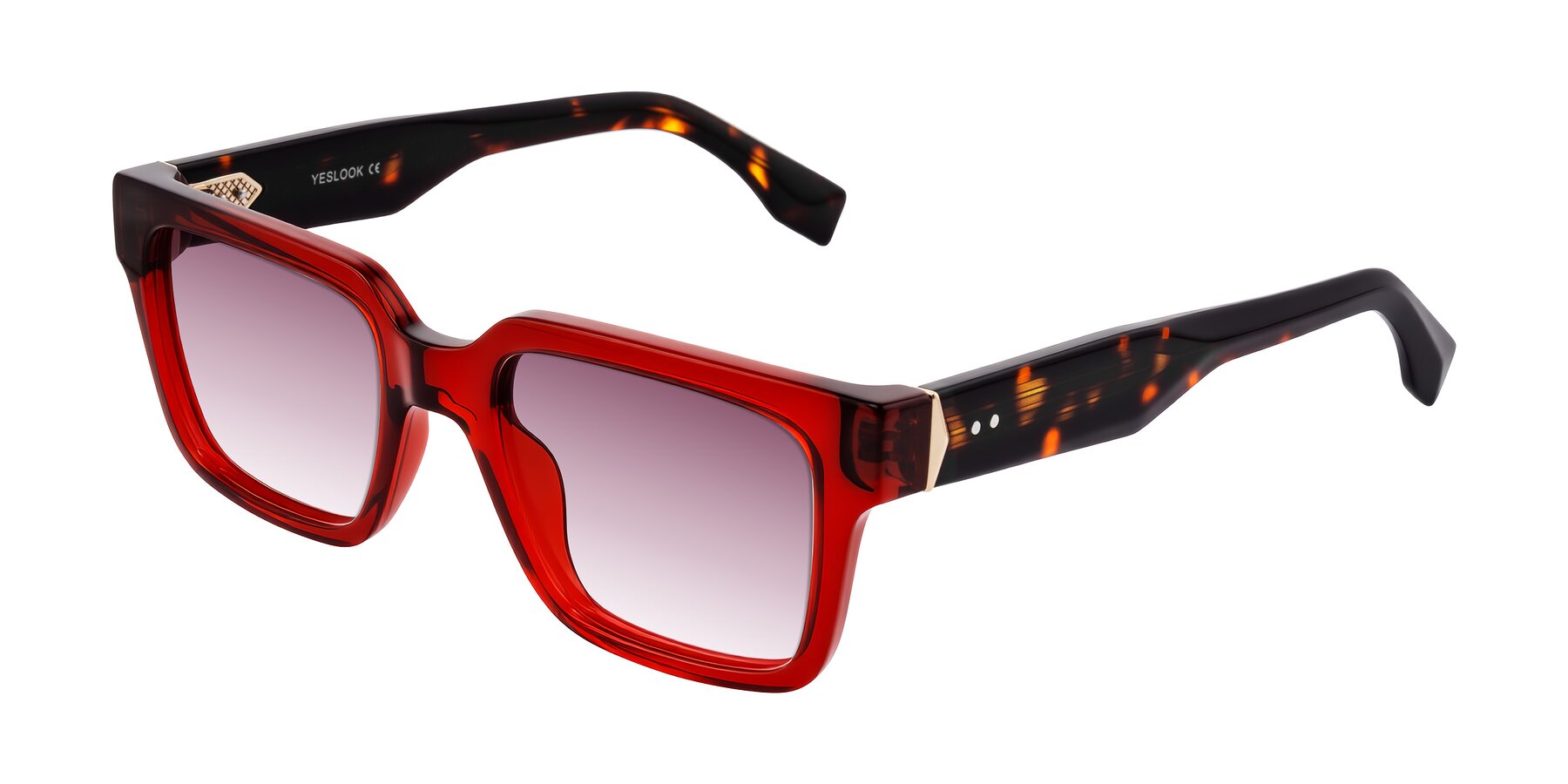 Angle of Nimble in Wine/Tortoise with Wine Gradient Lenses