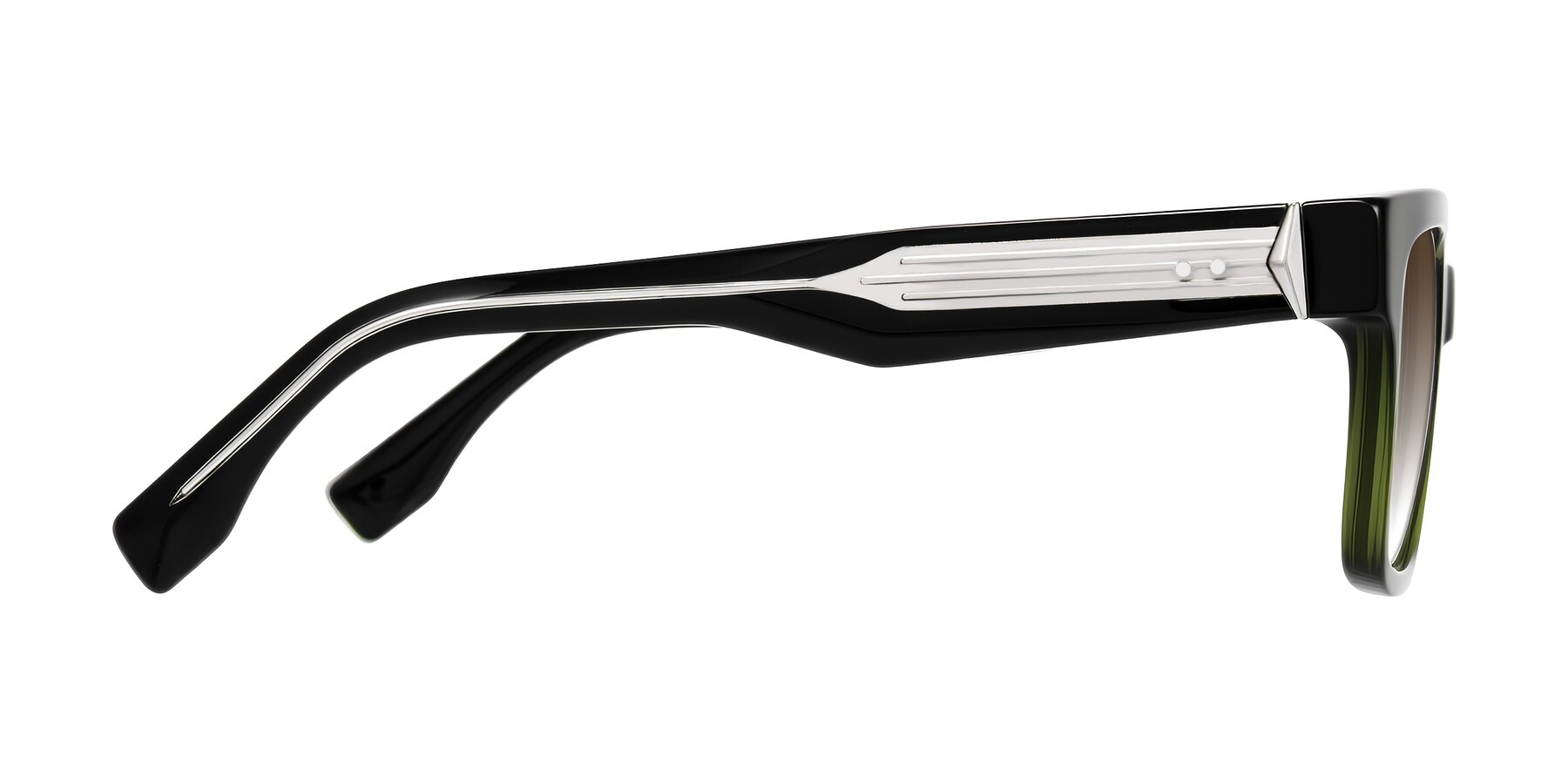 Side of Nimble in Dark Green with Brown Gradient Lenses