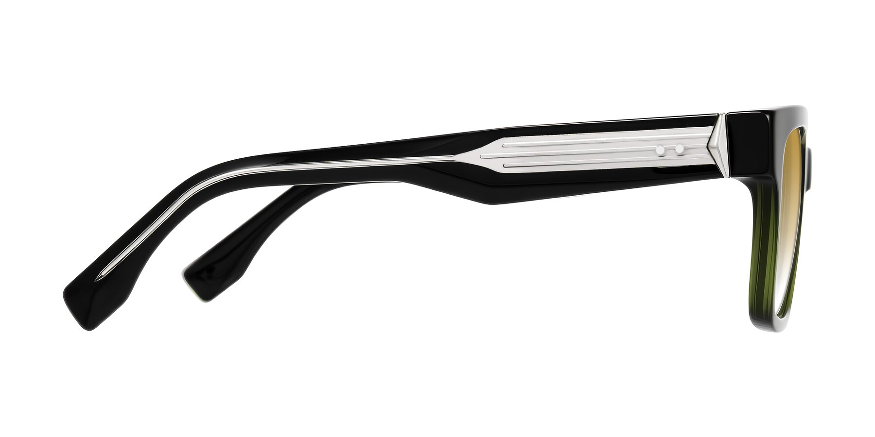 Side of Nimble in Dark Green with Champagne Gradient Lenses