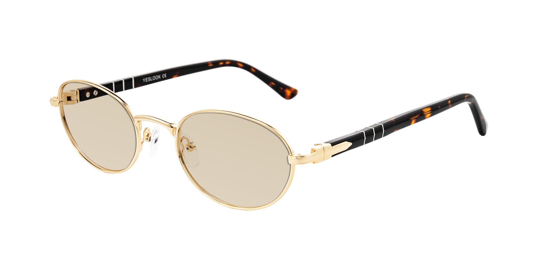 Angle of Gamal in Gold/Tortoise with Light Brown Tinted Lenses