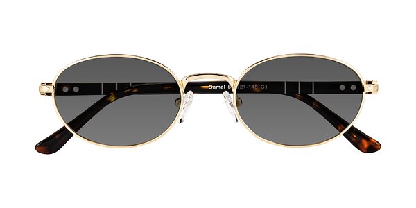 Front of Gamal in Gold/Tortoise