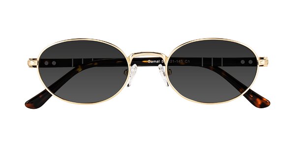 Front of Gamal in Gold/Tortoise
