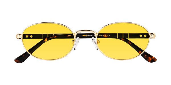 Front of Gamal in Gold/Tortoise
