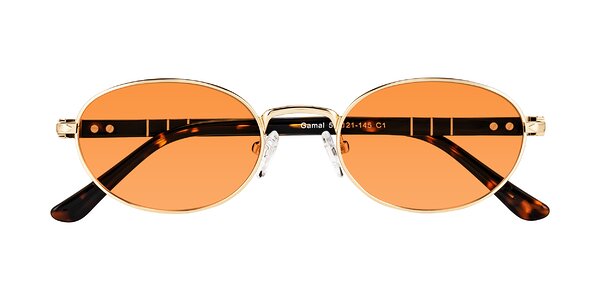 Front of Gamal in Gold/Tortoise