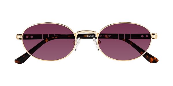 Front of Gamal in Gold/Tortoise