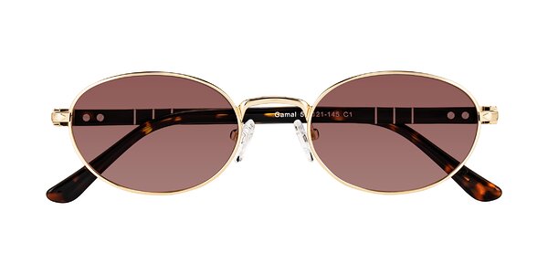 Front of Gamal in Gold/Tortoise