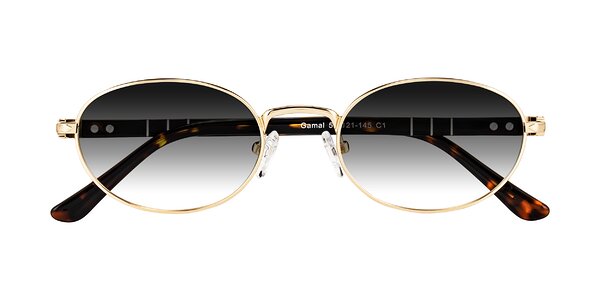 Front of Gamal in Gold/Tortoise