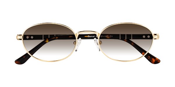 Front of Gamal in Gold/Tortoise