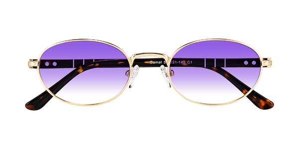 Front of Gamal in Gold/Tortoise