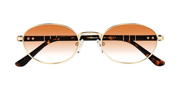 Front of Gamal in Gold/Tortoise