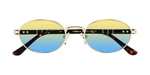 Front of Gamal in Gold/Tortoise