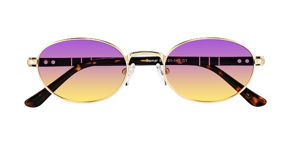 Front of Gamal in Gold/Tortoise
