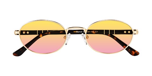 Front of Gamal in Gold/Tortoise