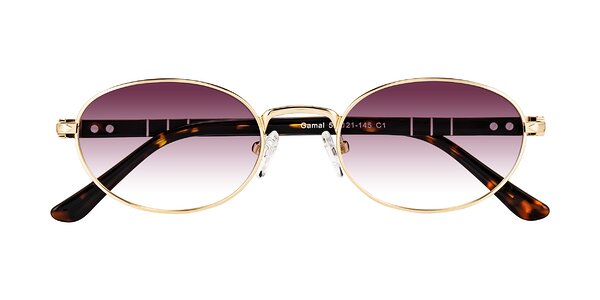 Front of Gamal in Gold/Tortoise