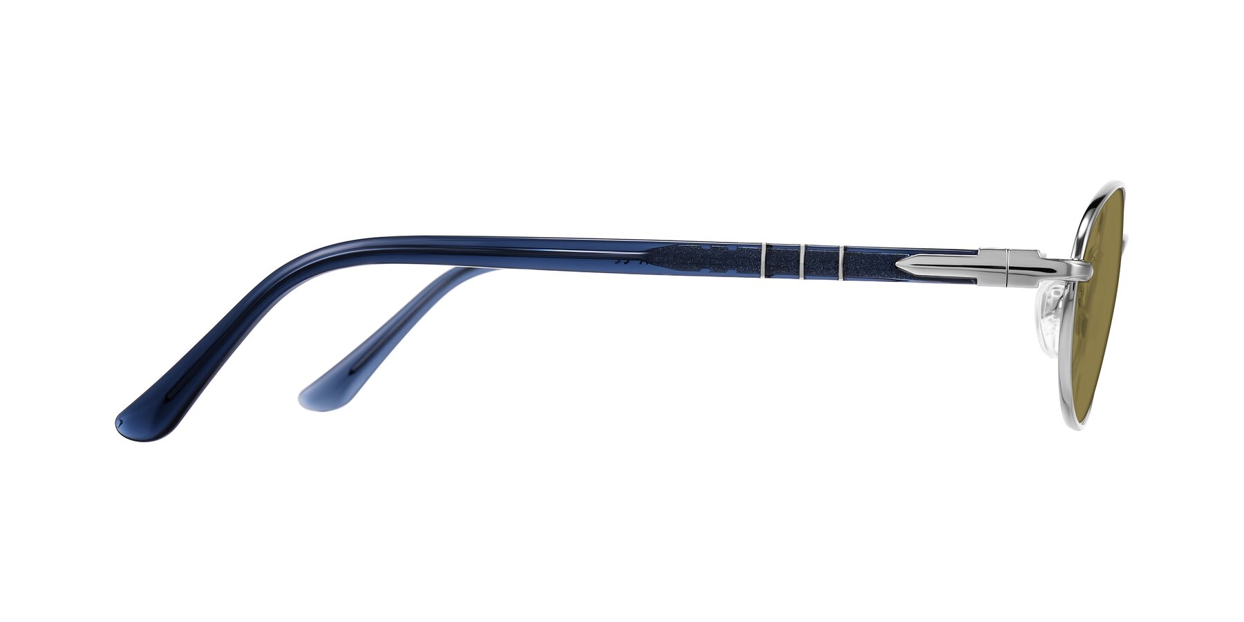 Side of Gamal in Silver/Blue with Brown Polarized Lenses