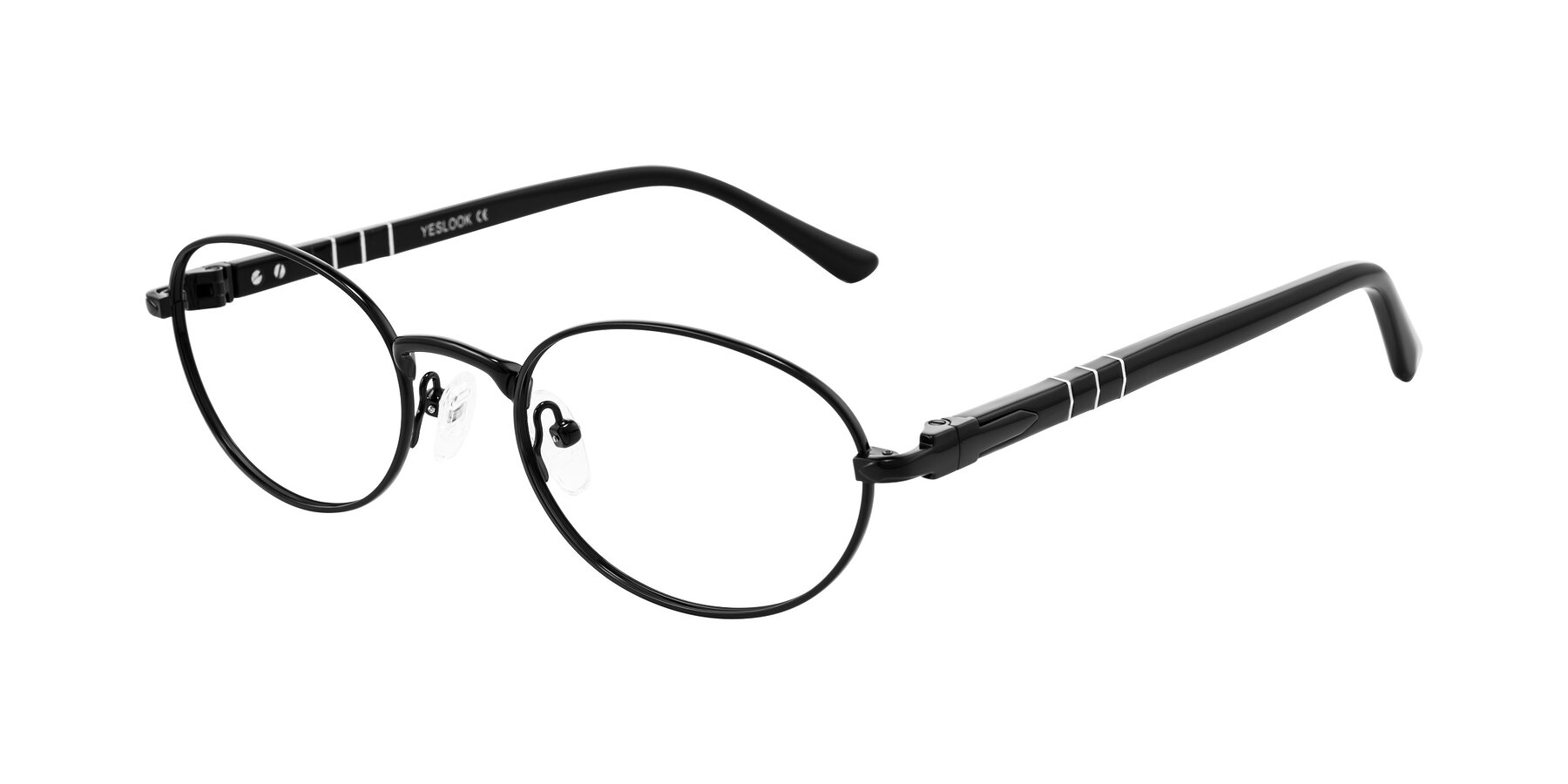 Angle of Gamal in Black with Clear Eyeglass Lenses