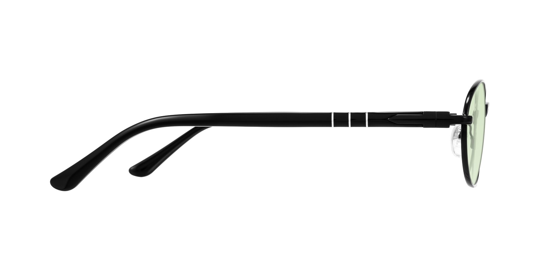 Side of Gamal in Black with Light Green Tinted Lenses