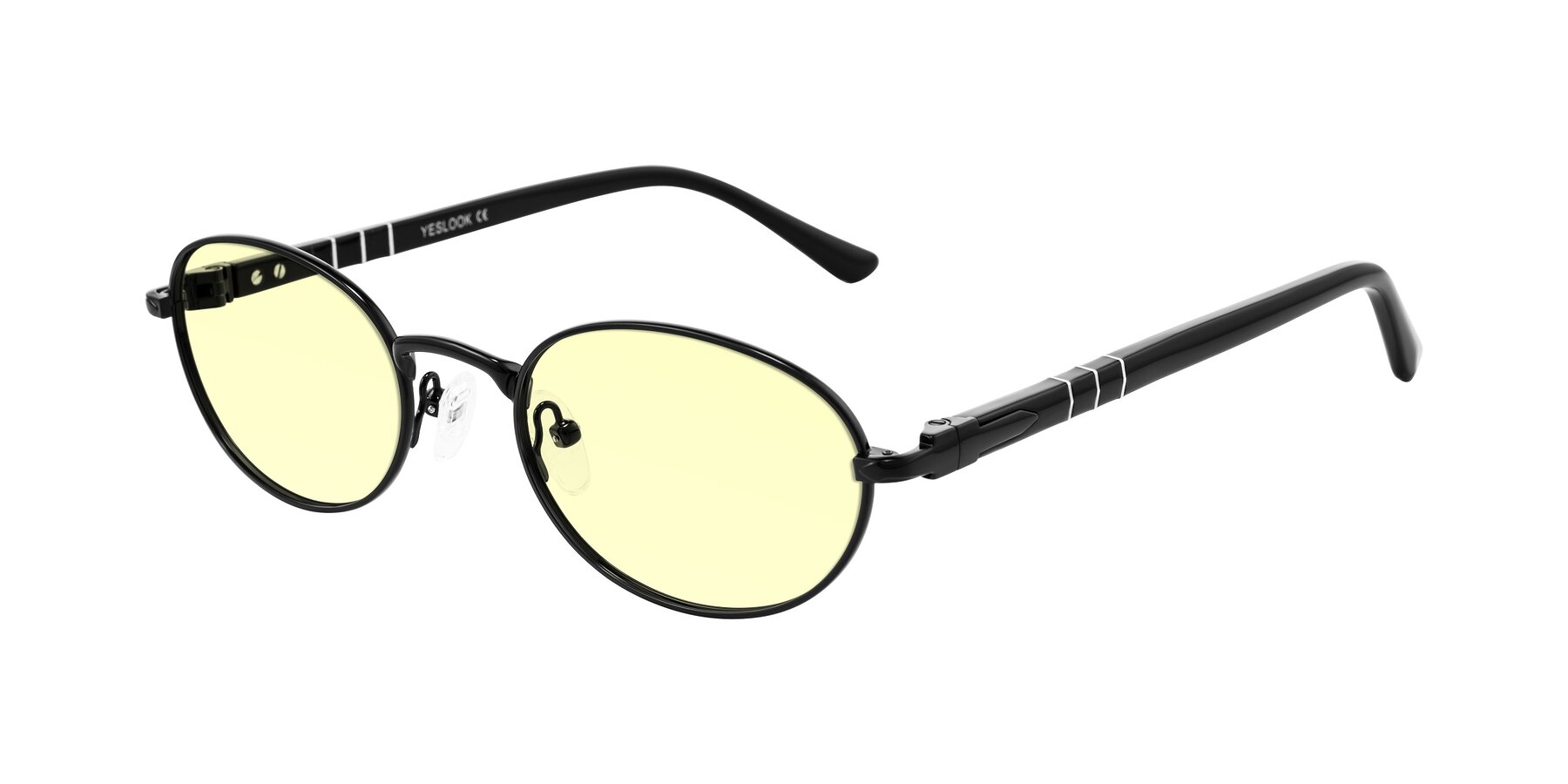 Angle of Gamal in Black with Light Yellow Tinted Lenses