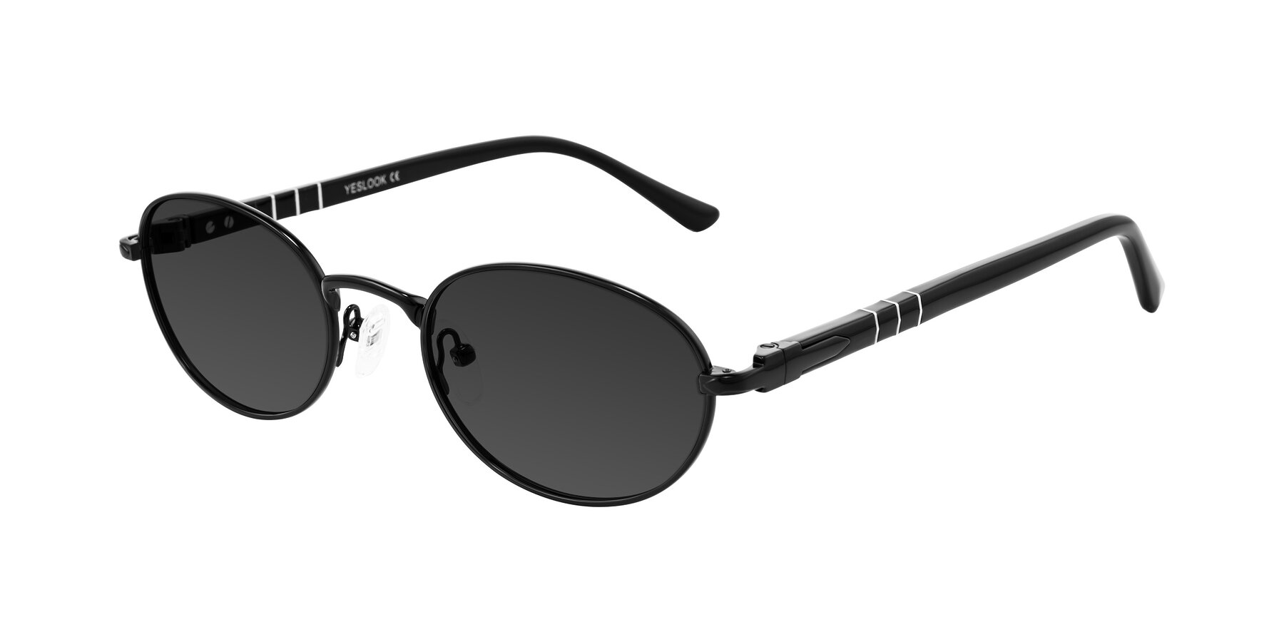 Angle of Gamal in Black with Gray Tinted Lenses