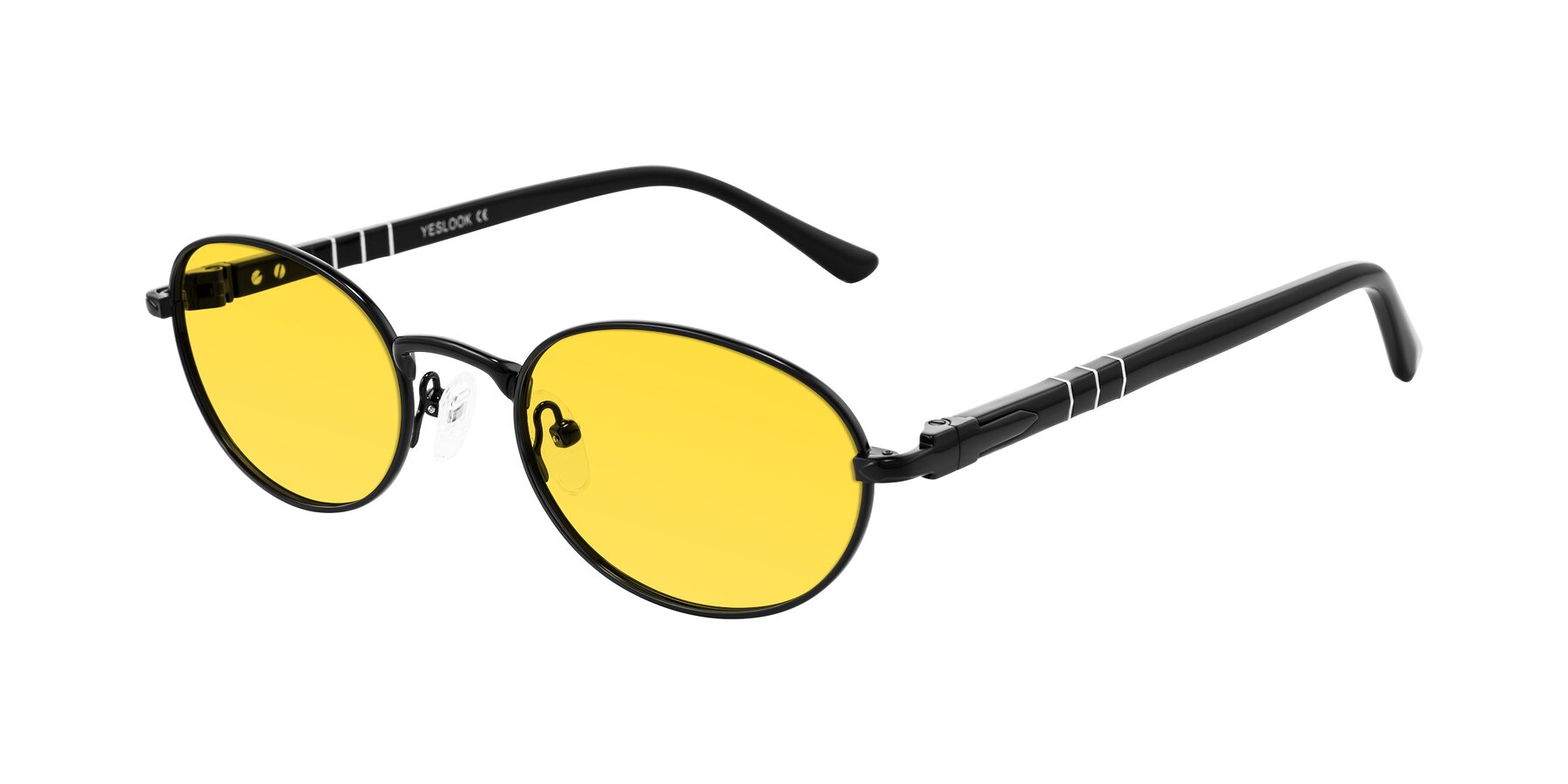 Angle of Gamal in Black with Yellow Tinted Lenses