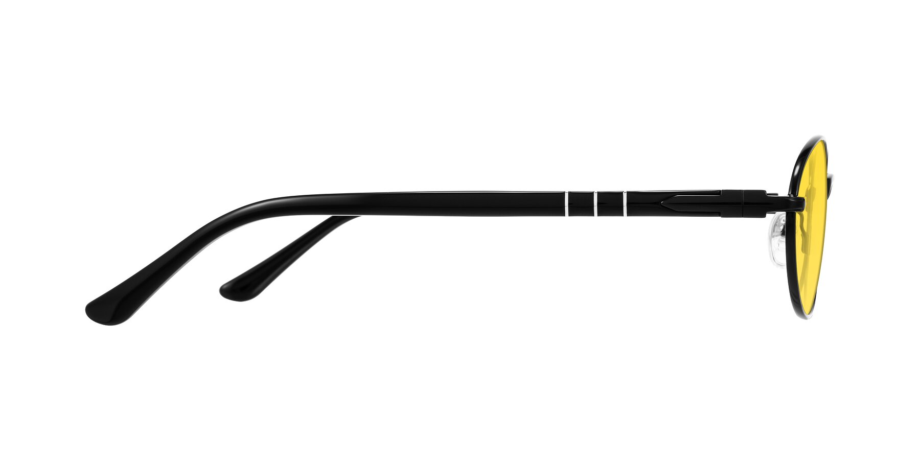 Side of Gamal in Black with Yellow Tinted Lenses