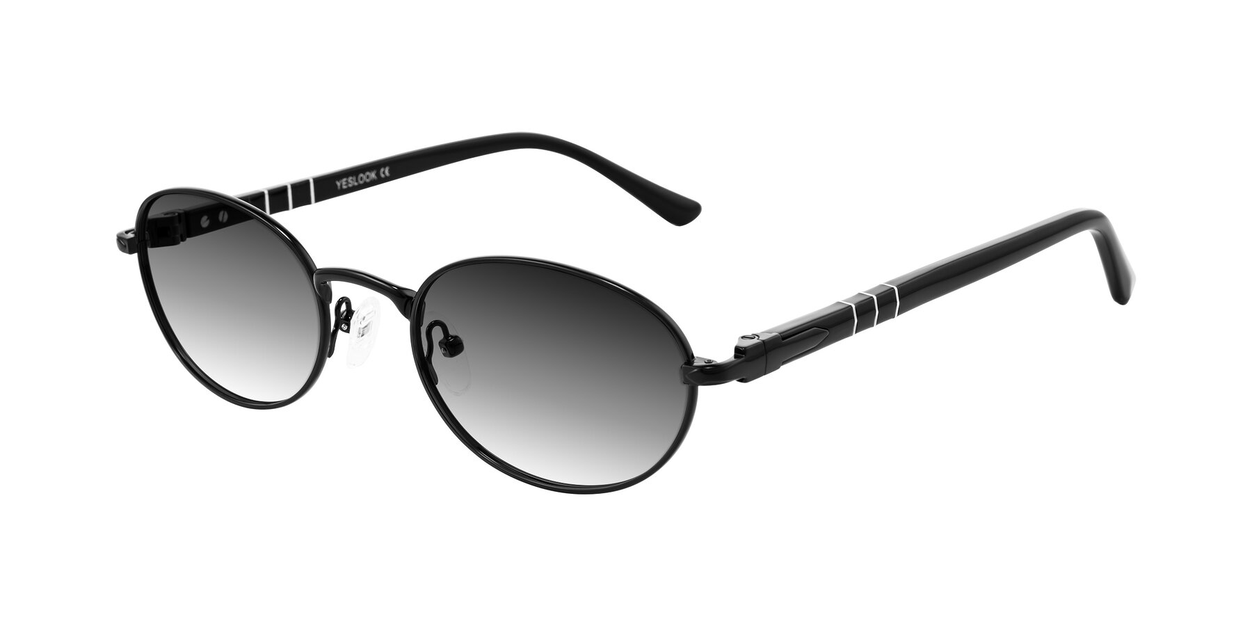 Angle of Gamal in Black with Gray Gradient Lenses