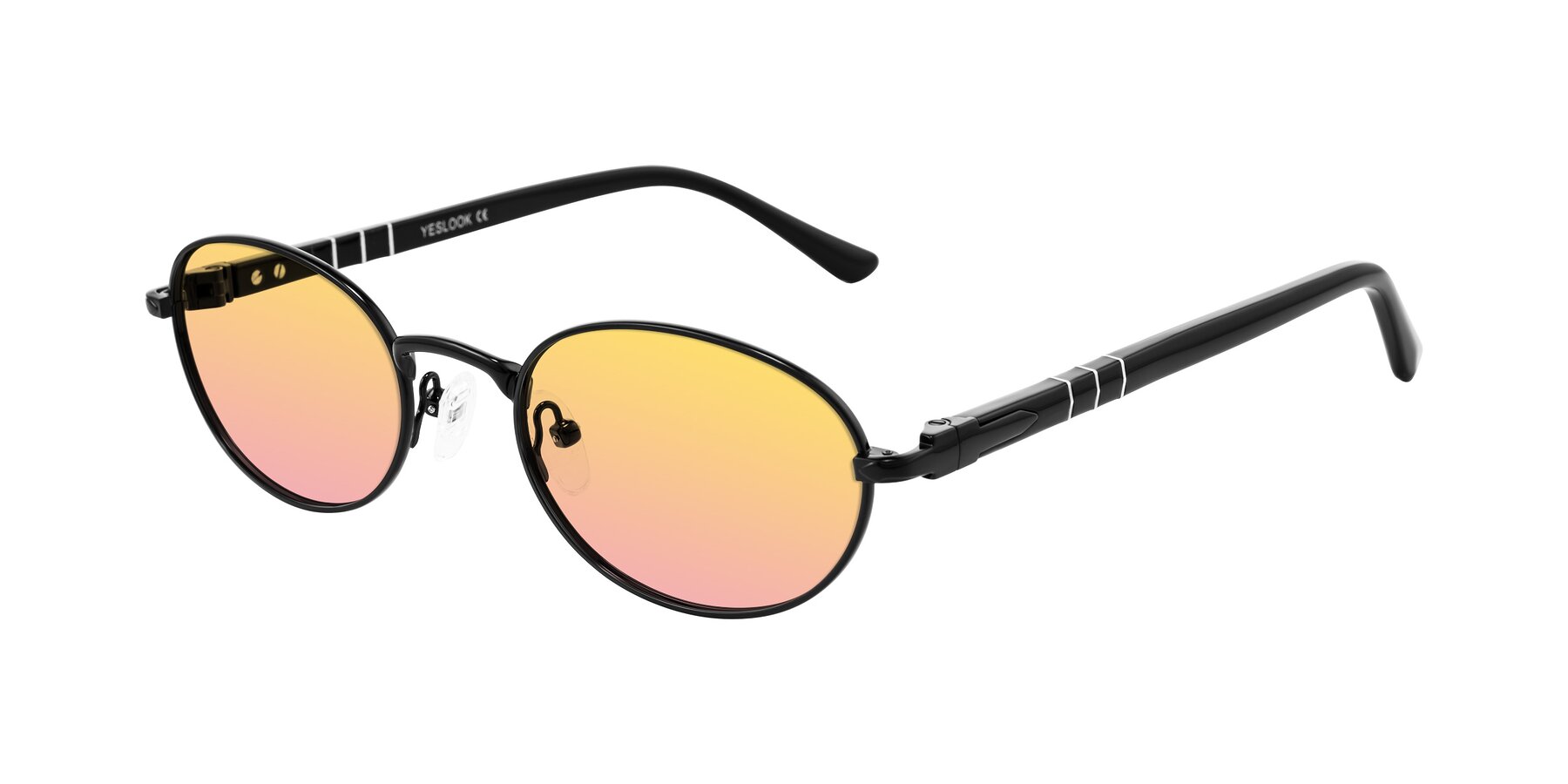 Angle of Gamal in Black with Yellow / Pink Gradient Lenses