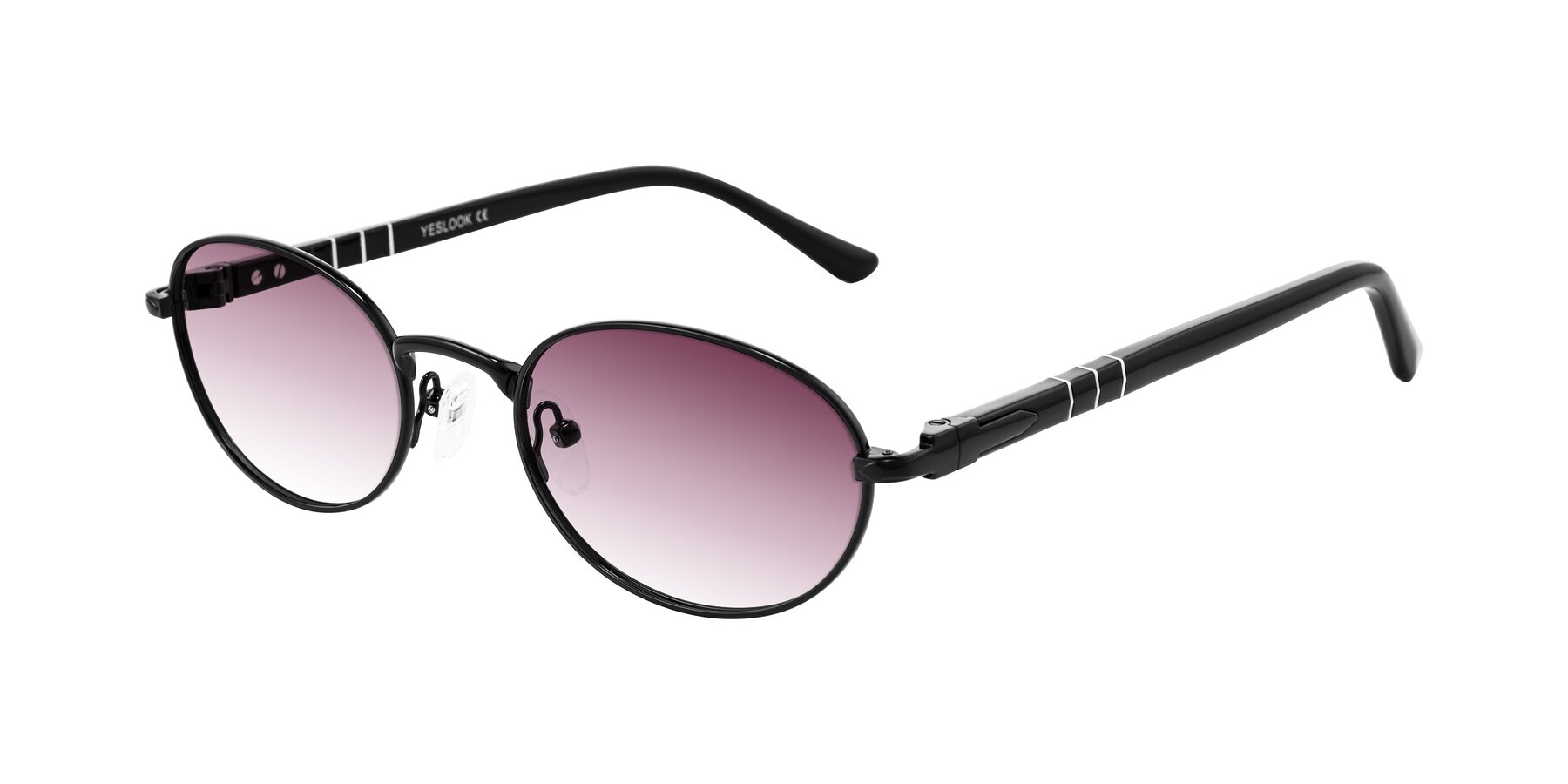 Angle of Gamal in Black with Wine Gradient Lenses