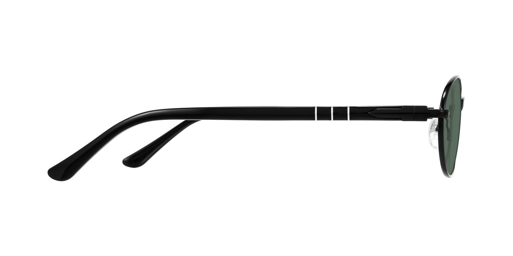 Side of Gamal in Black with Green Polarized Lenses