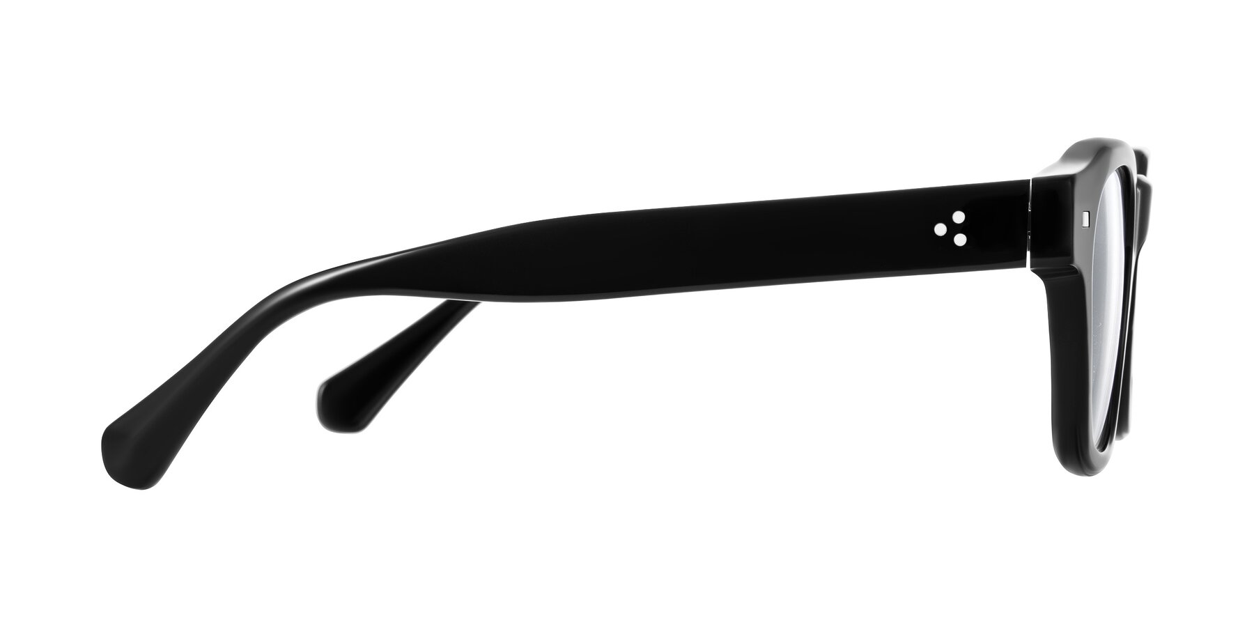 Side of Orin in Black with Clear Reading Eyeglass Lenses