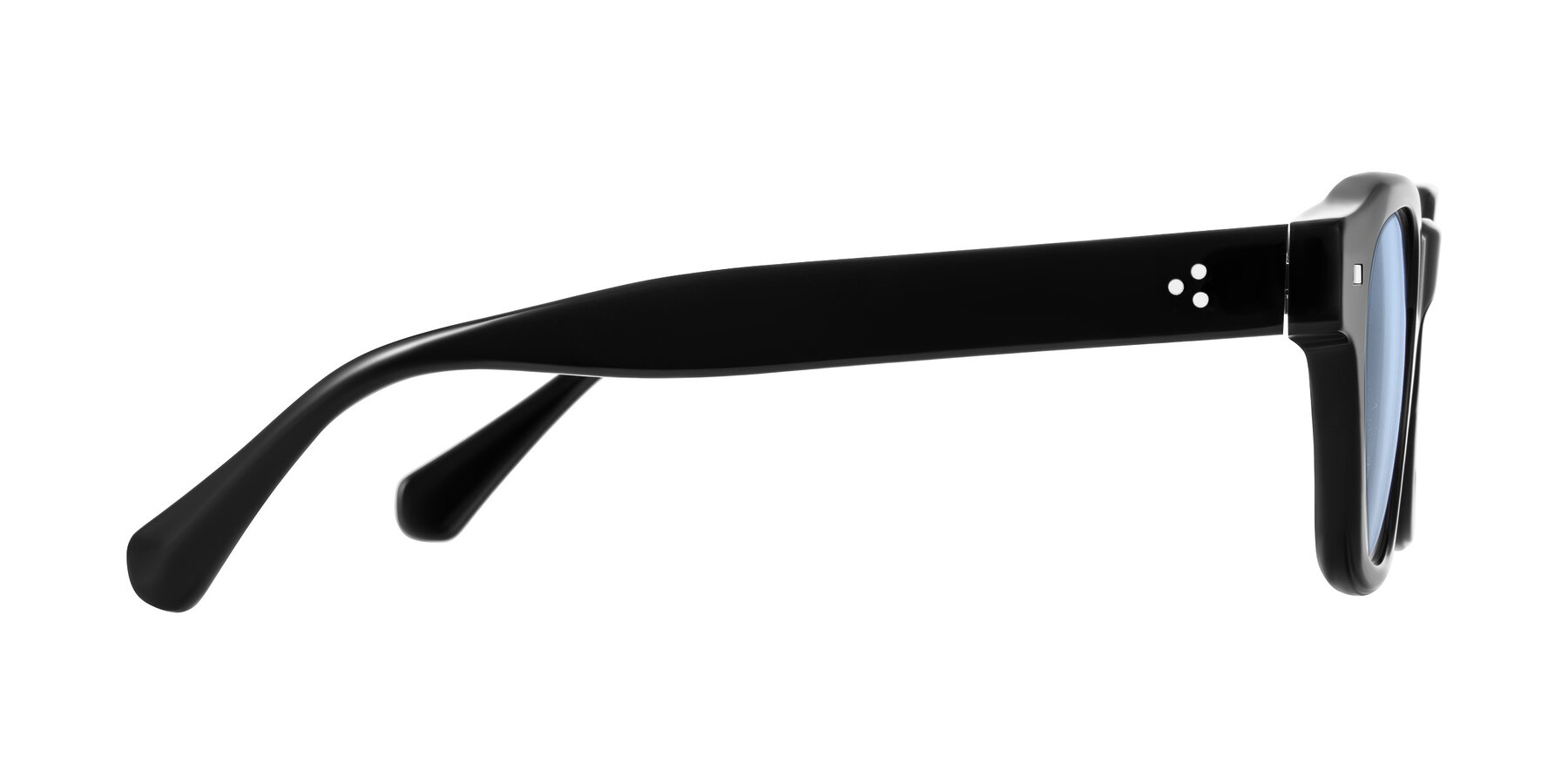 Side of Orin in Black with Light Blue Tinted Lenses