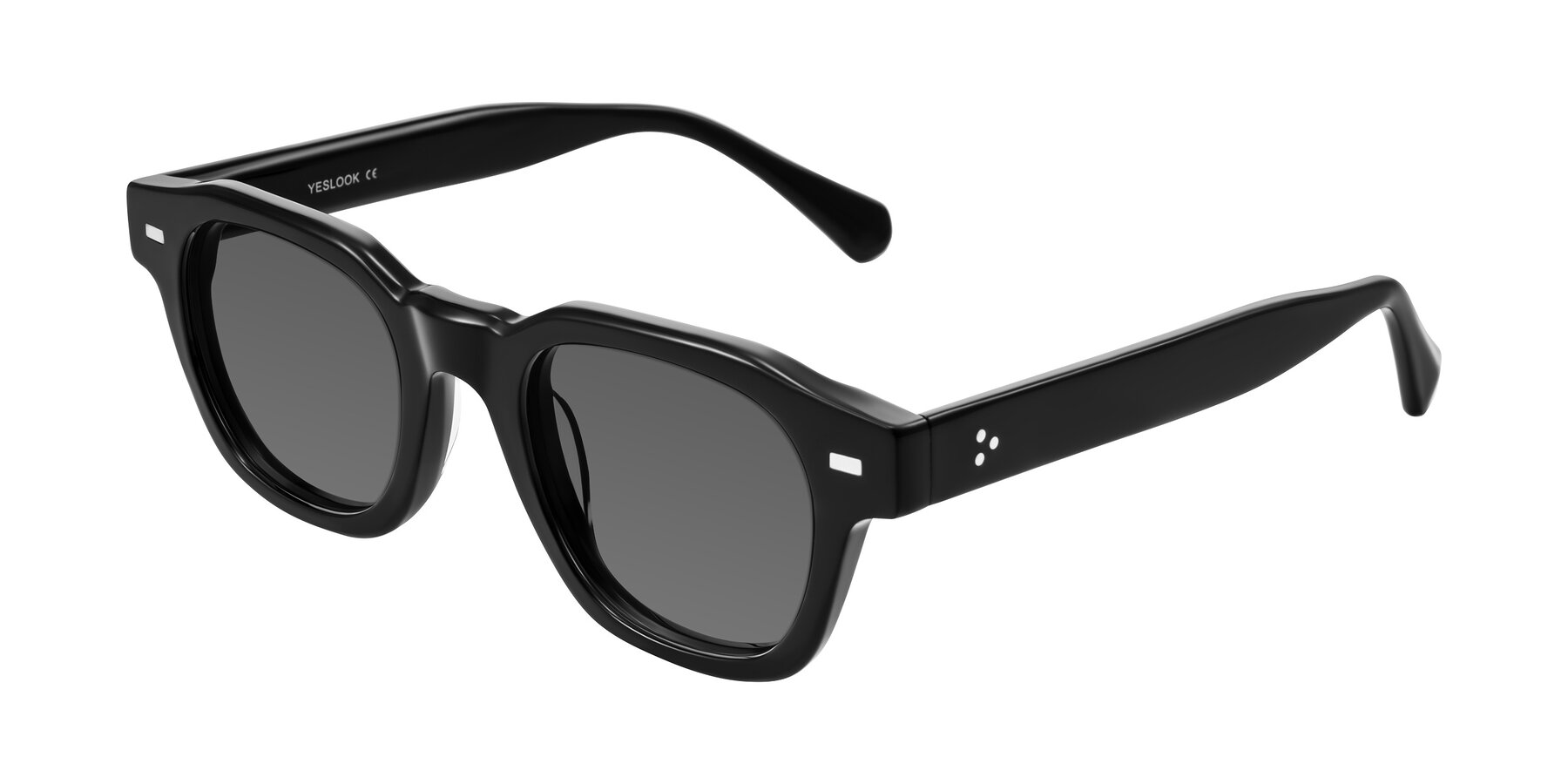 Angle of Orin in Black with Medium Gray Tinted Lenses