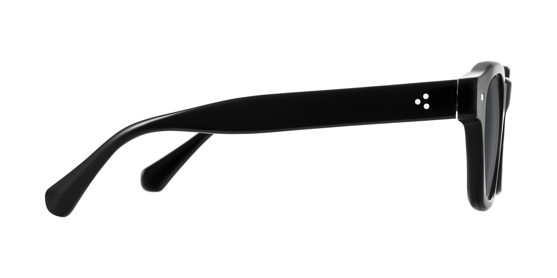 Side of Orin in Black with Medium Gray Tinted Lenses