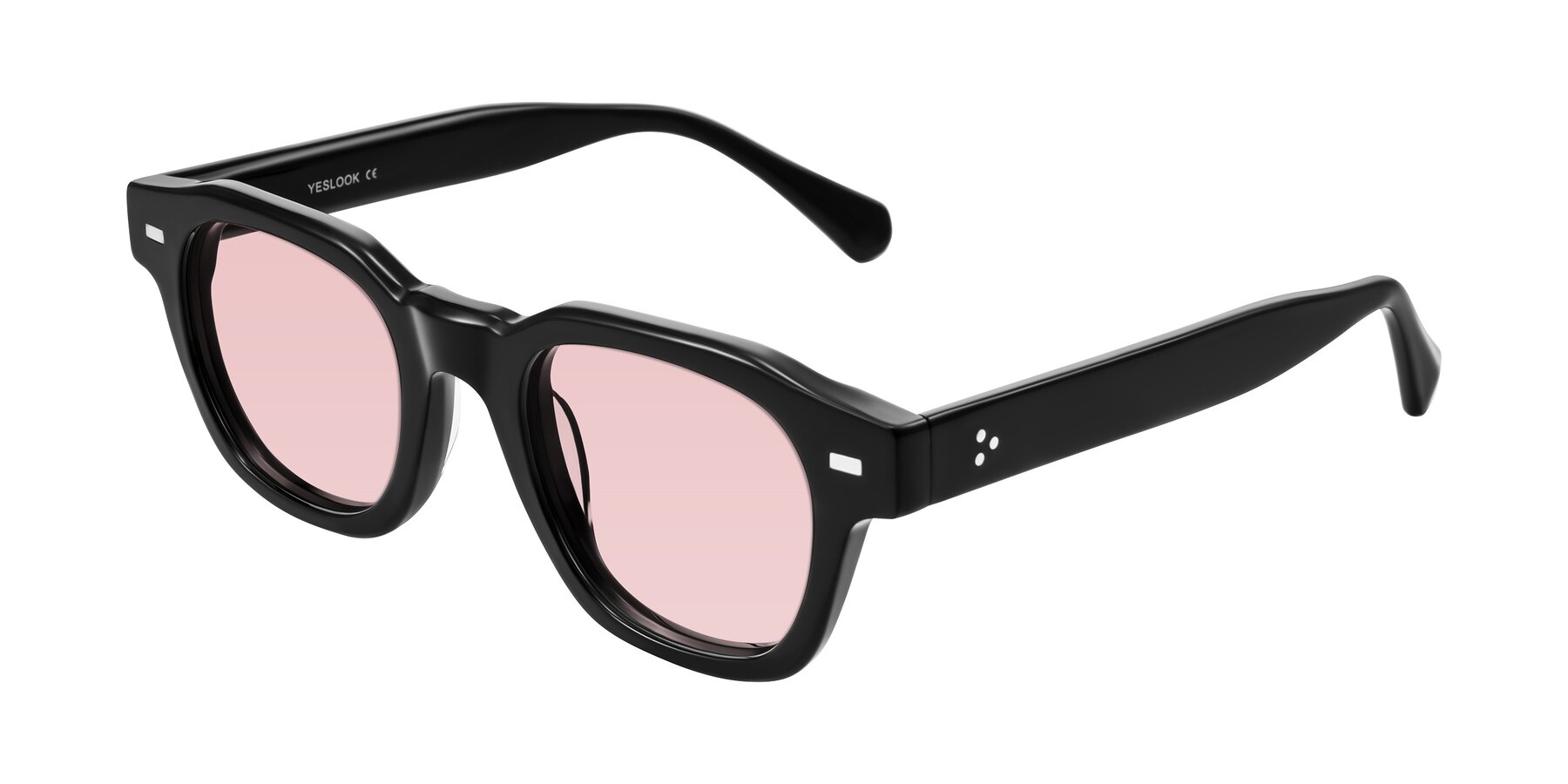 Angle of Orin in Black with Light Garnet Tinted Lenses