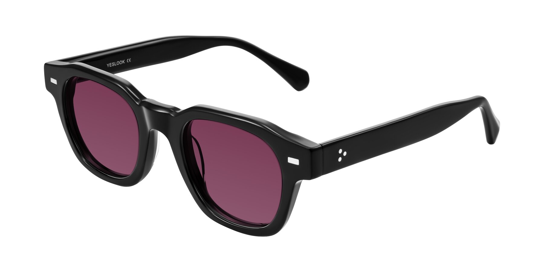 Angle of Orin in Black with Wine Tinted Lenses