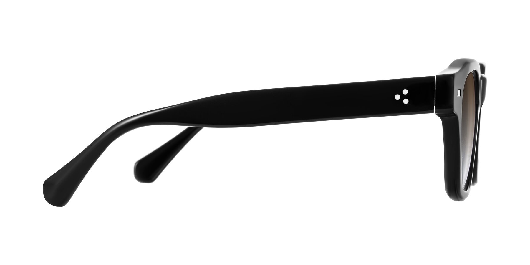 Side of Orin in Black with Brown Gradient Lenses