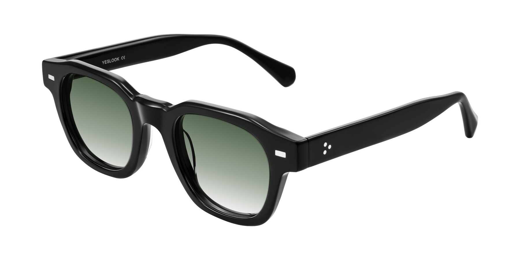 Angle of Orin in Black with Green Gradient Lenses