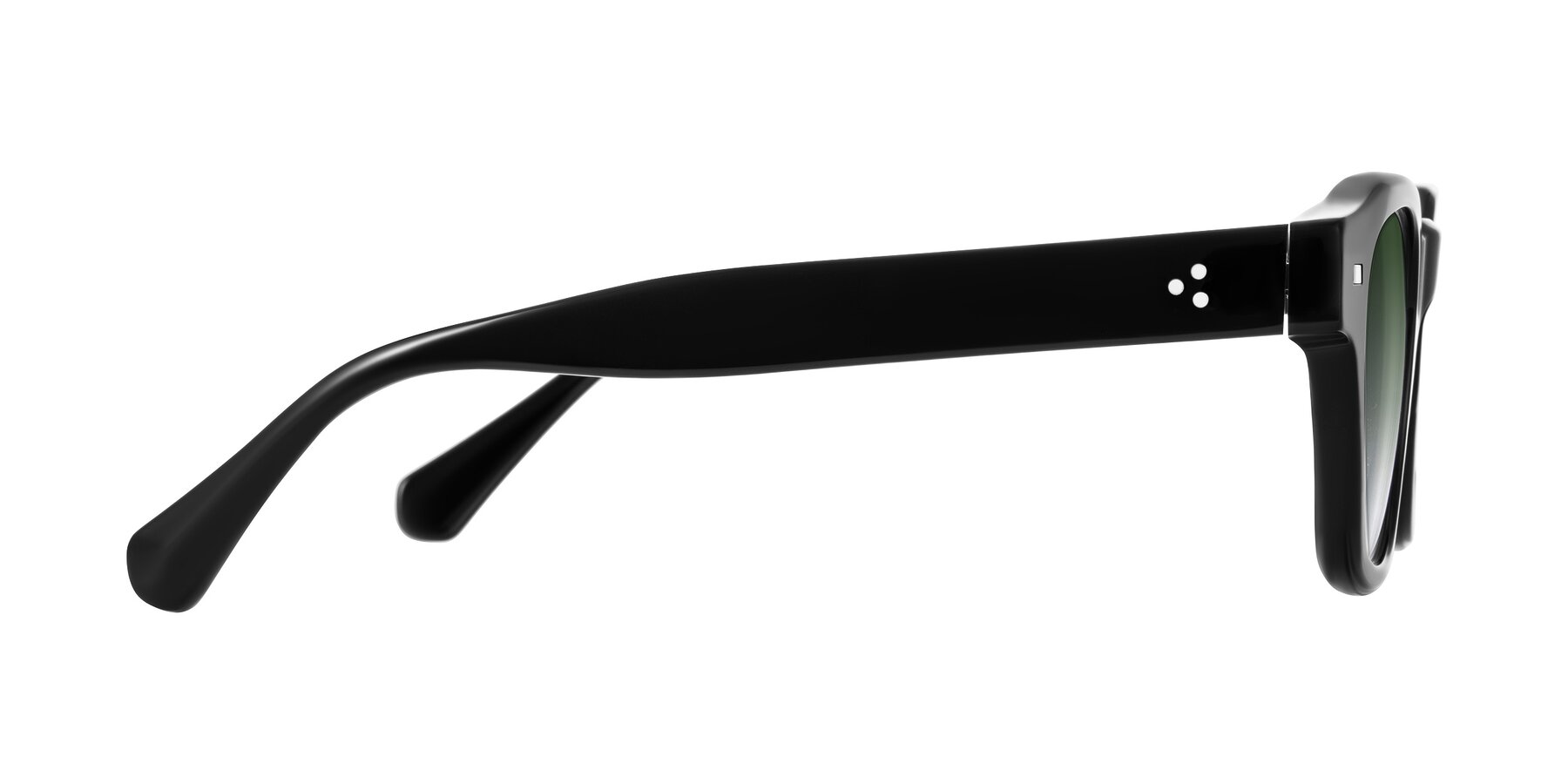 Side of Orin in Black with Green Gradient Lenses