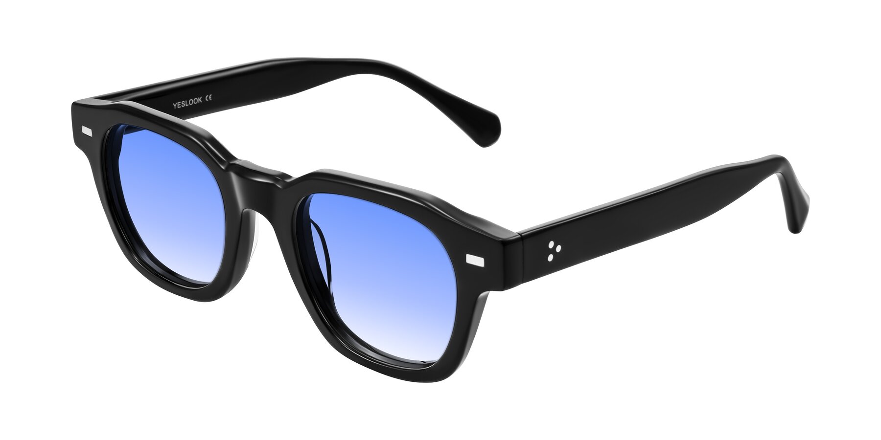 Angle of Orin in Black with Blue Gradient Lenses