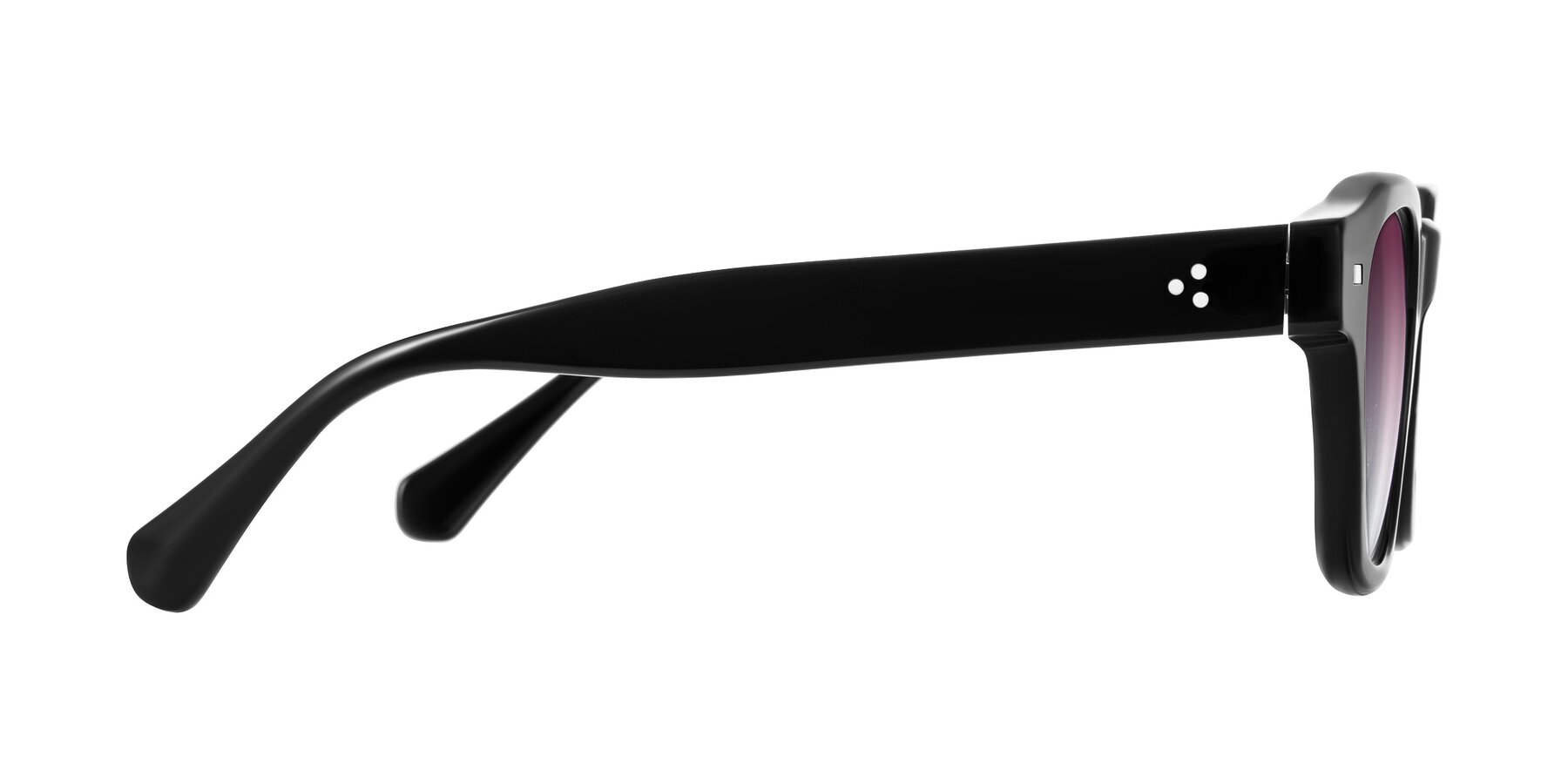 Side of Orin in Black with Wine Gradient Lenses