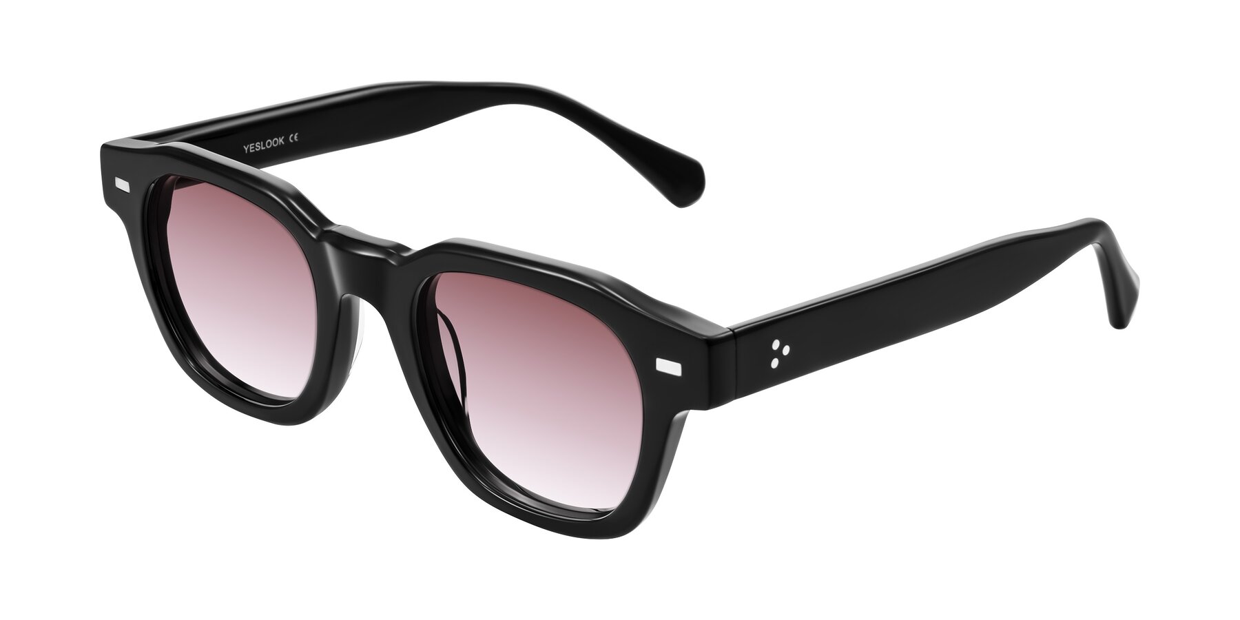 Angle of Orin in Black with Garnet Gradient Lenses