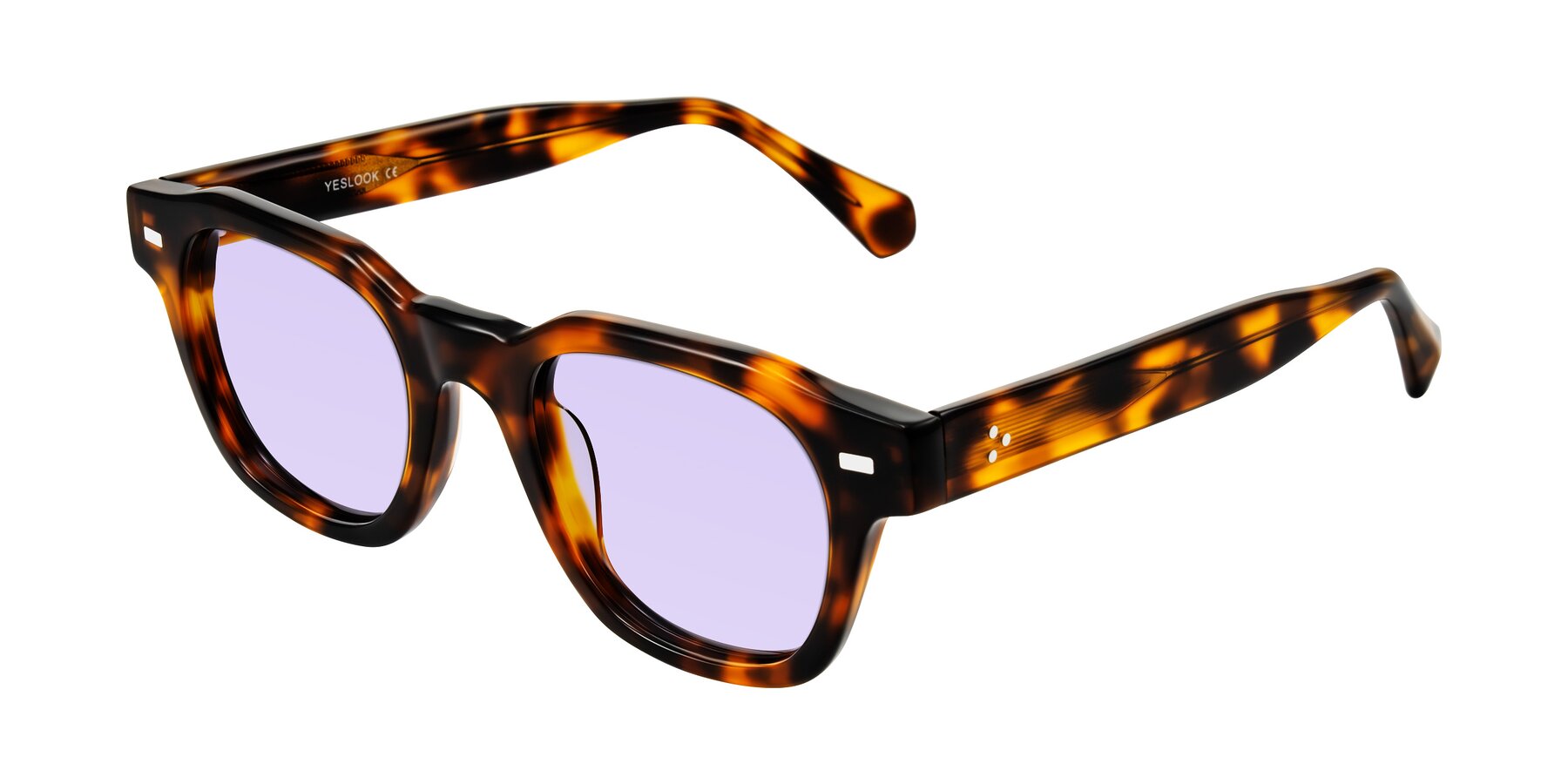 Angle of Orin in Tortoise with Light Purple Tinted Lenses