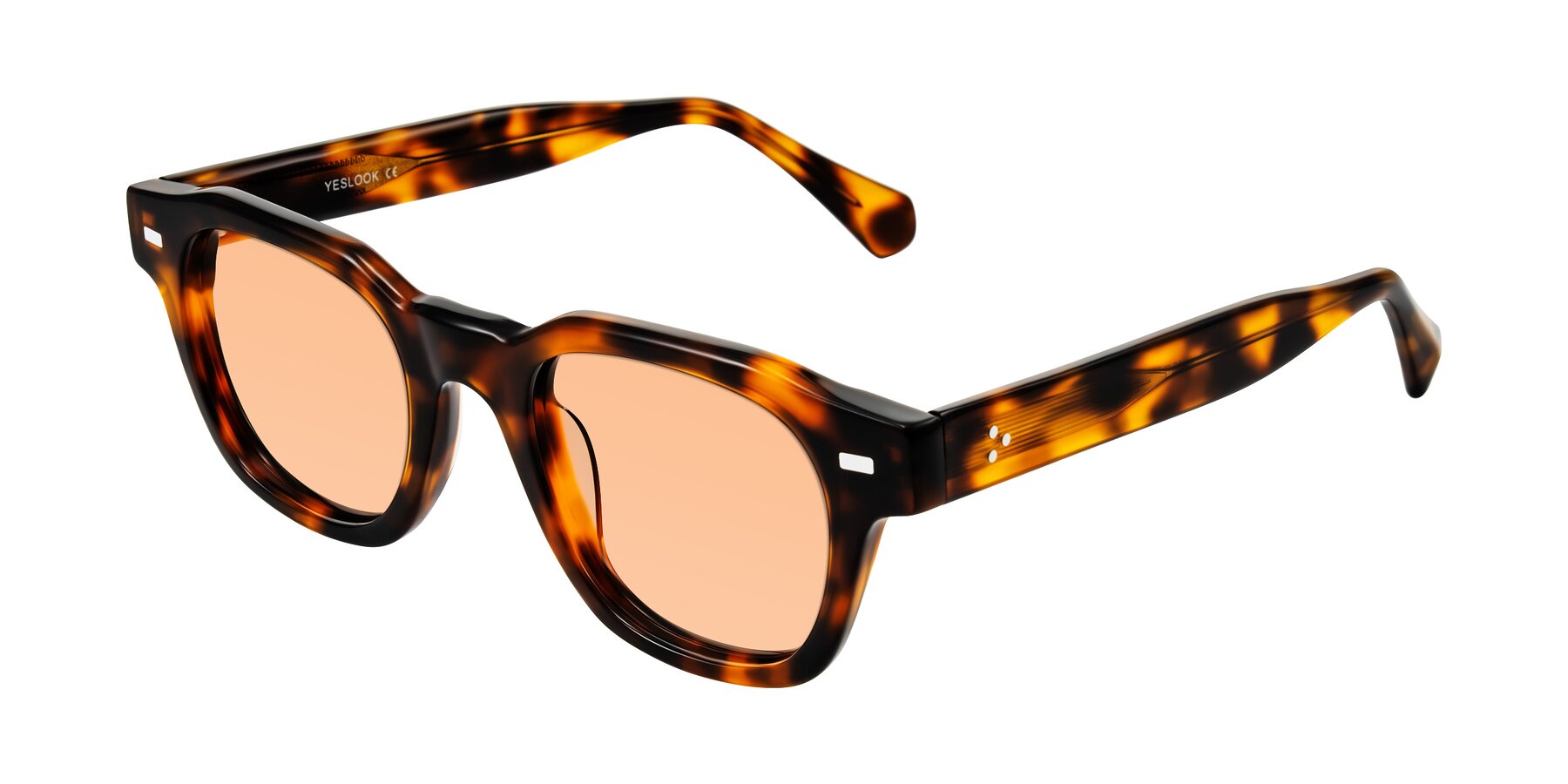 Angle of Orin in Tortoise with Light Orange Tinted Lenses