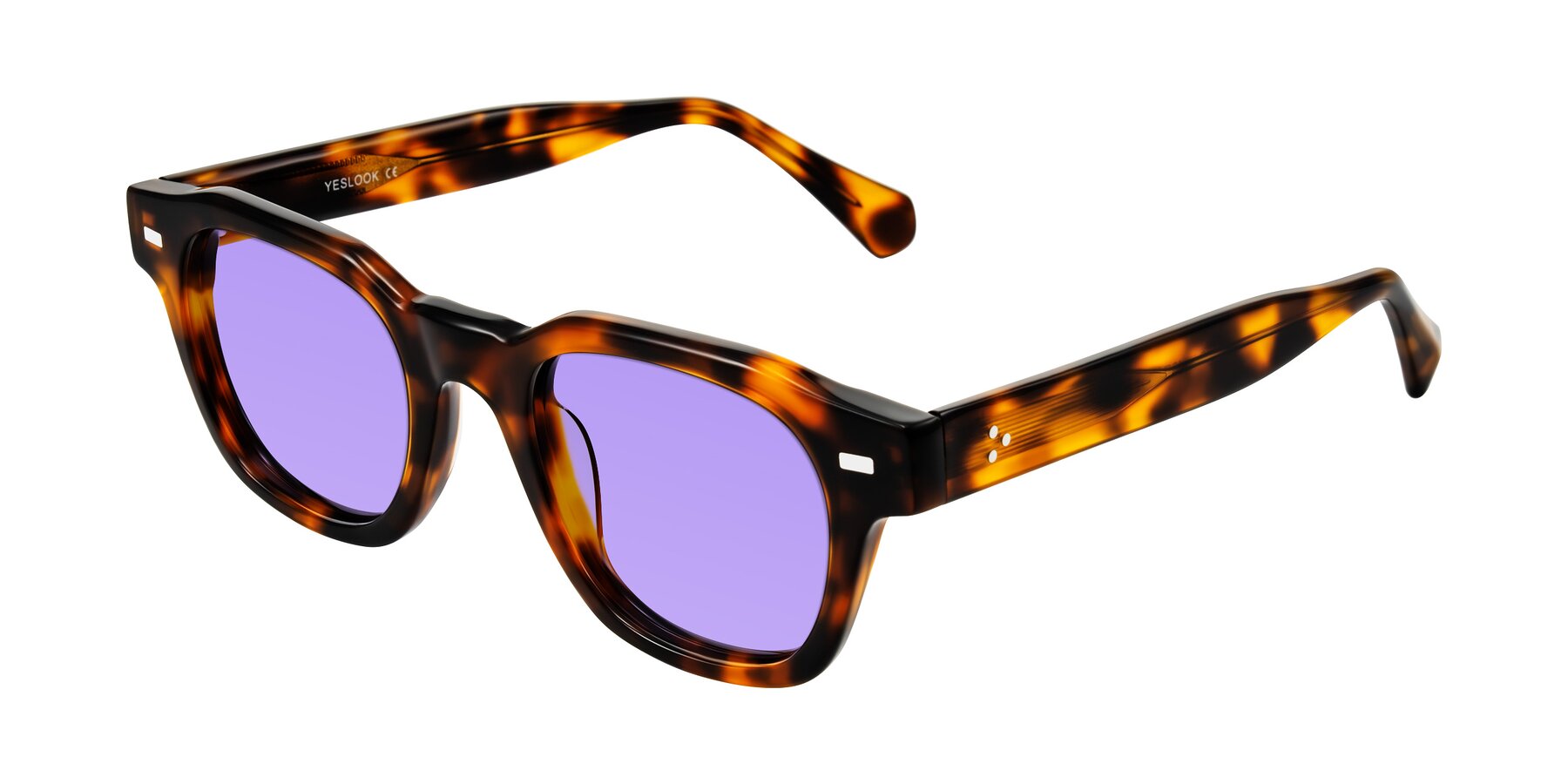 Angle of Orin in Tortoise with Medium Purple Tinted Lenses