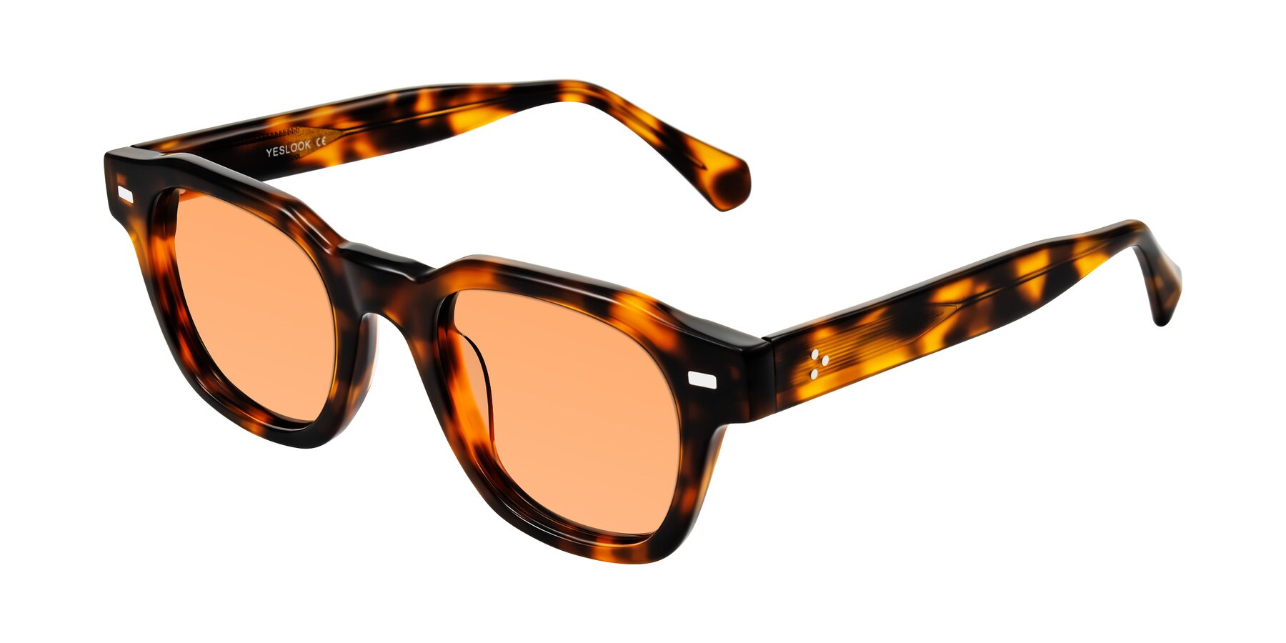 Angle of Orin in Tortoise with Medium Orange Tinted Lenses