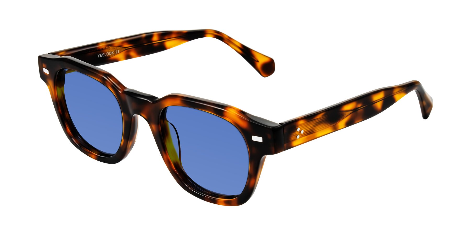 Angle of Orin in Tortoise with Blue Tinted Lenses