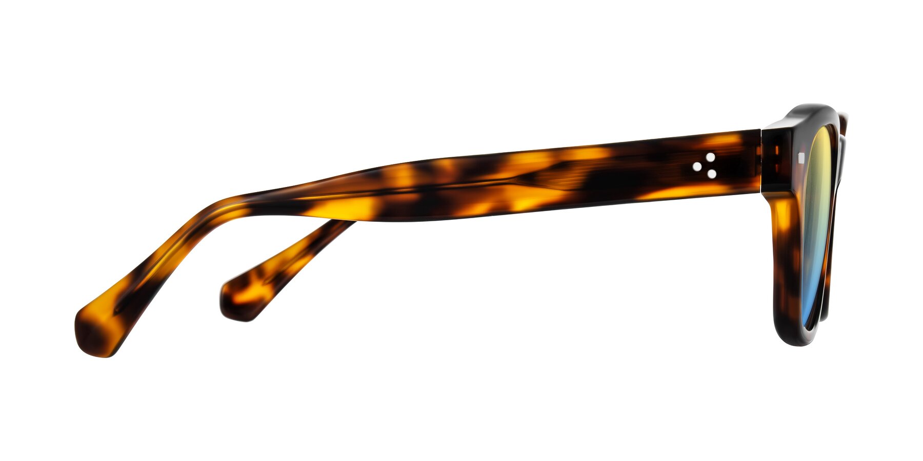 Side of Orin in Tortoise with Yellow / Blue Gradient Lenses