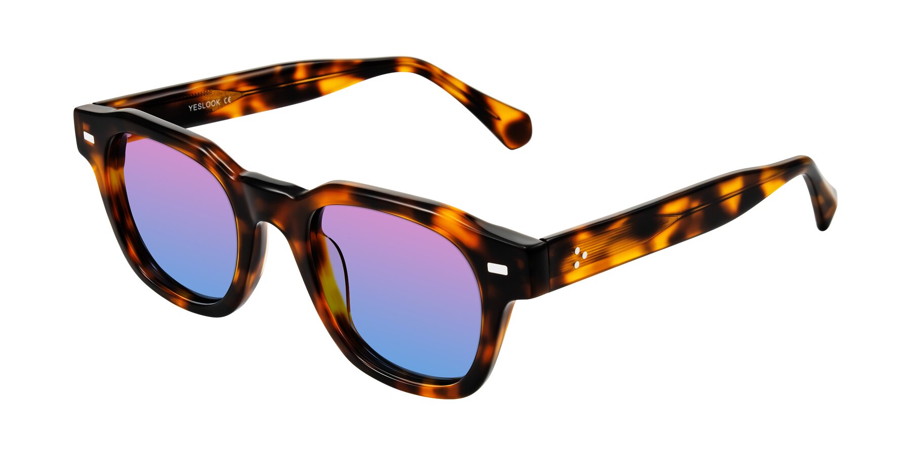 Angle of Orin in Tortoise with Pink / Blue Gradient Lenses