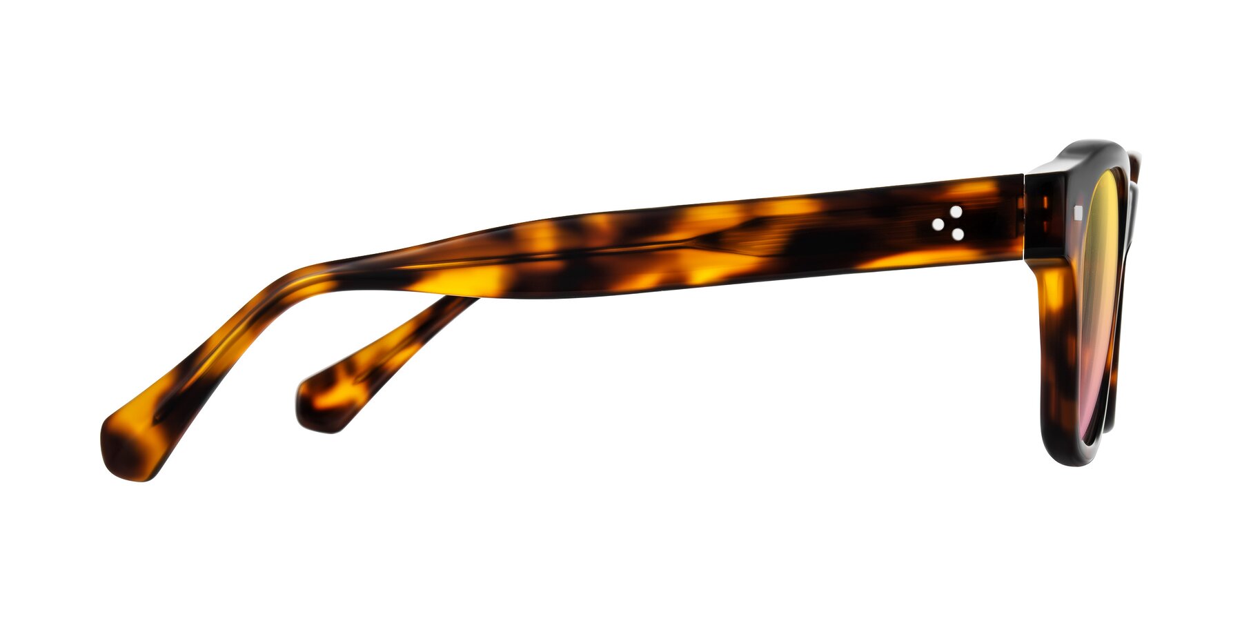 Side of Orin in Tortoise with Yellow / Pink Gradient Lenses